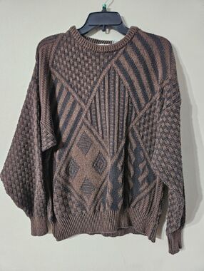 VTG 80s Parisian Italian Grandpa Sweater Large